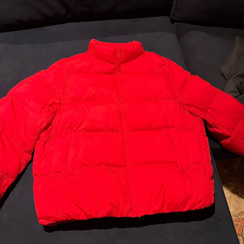 Uniqlo red puffer size L